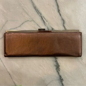 Vintage Chinese Laundry Two-Tone Leather Wallet Clutch – Y2K Era